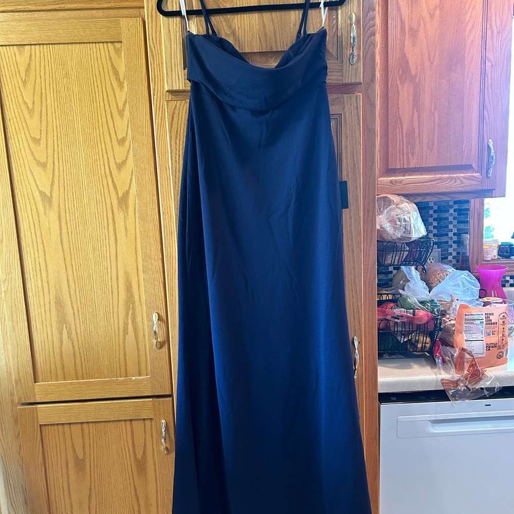 Elegant Navy Blue Maxi Dress
